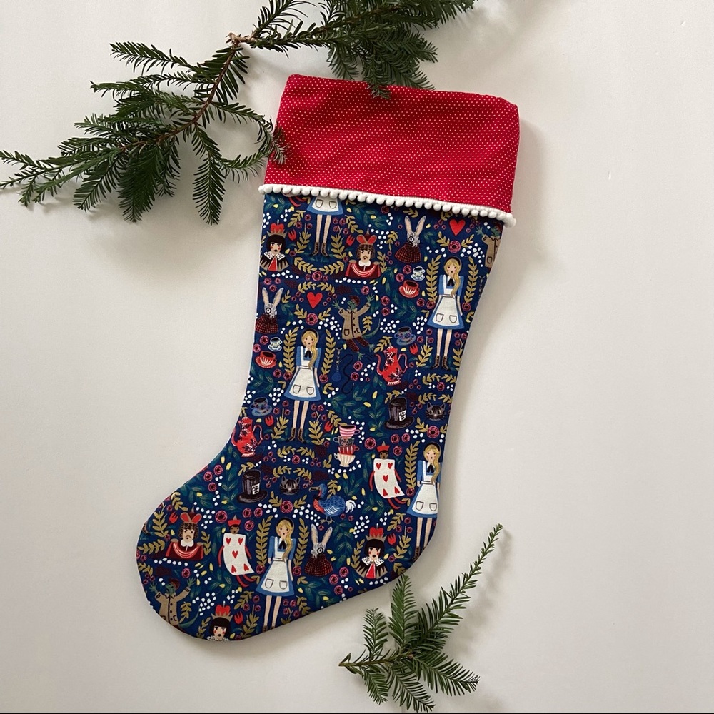 Rifle Paper Co Alice in Wonderland Stocking - Picture 1 of 4